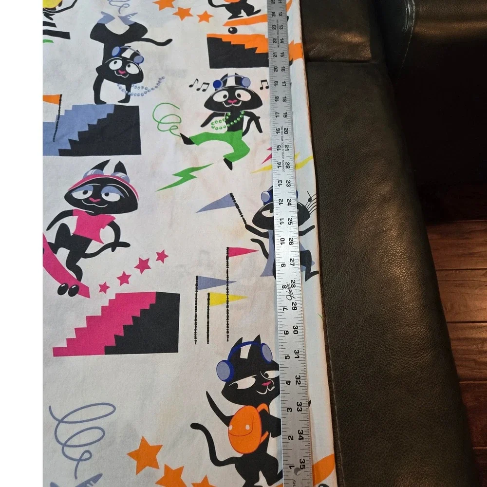 Unbranded Cartoon Skater‎ Cat Twin Duvet Cover Multicolor Retro 90s Style Good
